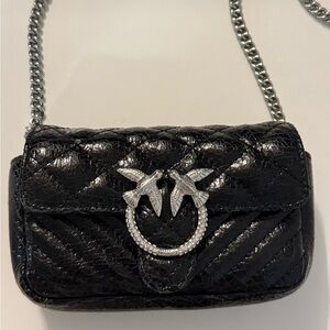 Pinko sparrow quilted mini cross-body bag